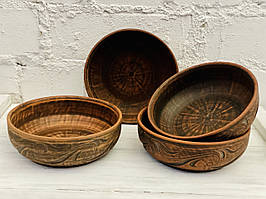 Миска дніпровська 650мл із червоної глини