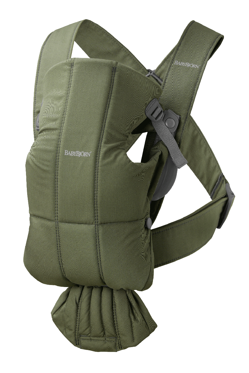 BabyBjorn - Рюкзак-кенгуру Baby Carrier Mini Woven, Dark green (темно--зелений)