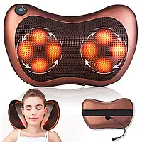 Інфрачервоний роликовий масажер для шиї та спини, Massage Pillow 8028 / Масажна подушка для дому та авто