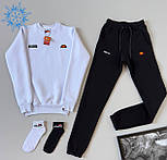 Теплий спортивний костюм чоловічий Ellesse зимовий осінь-зима на флісі хакі Туреччина. Живе фото, фото 5