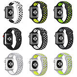 Ремінець Sport Nike Apple Watch 38 mm 40 mm 41 mm — Gray & White, фото 2