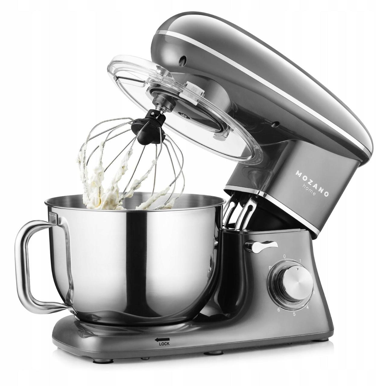 Планетарний міксер, тістоміс Mozano Kitchen Machine 2300 Вт 6,2 л Silver