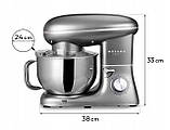 Планетарний міксер, тістоміс Mozano Kitchen Machine 2300 Вт 6,2 л Silver, фото 5