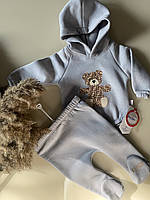 Детский утепленный костюм с 2 элементов боди и штанов 3 и 6 месяцев
