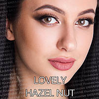 Цветные линзы ЛЮКС качество с диоптриями от -1 до -6 с шагом 0,5 Rainbow Lovely Hazel Nut Турция