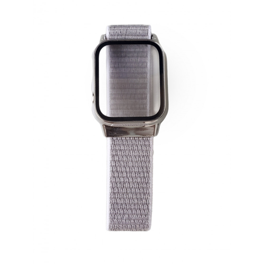 Ремінець Nylon with protective case Apple Watch 42 mm 44 mm 45 mm 49 mm — White