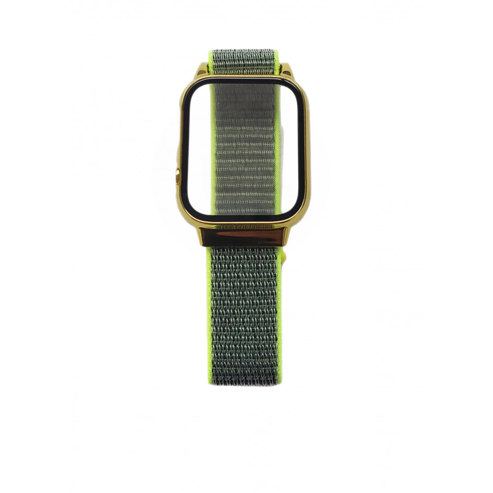 Ремінець Nylon with protective case Apple Watch 40 mm — Green & Yellow