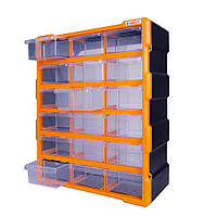 Органайзер пластиковый, e.toolbox.pro.24, 24" 18-секционный 381х157х475мм