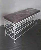 Кований пуф банкетка без спинки 90 см біла