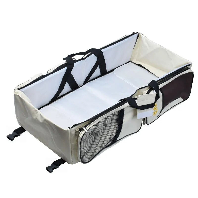 Сумка-органайзер для мамы на коляску Baby Bag - Travel Bed 74х35см пеленальный матрасик с бортиками (NS) - фото 7 - id-p1978650824
