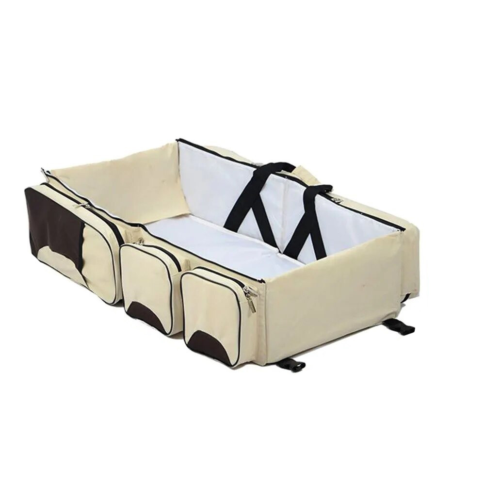 Сумка-органайзер для мамы на коляску Baby Bag - Travel Bed 74х35см пеленальный матрасик с бортиками (NS) - фото 3 - id-p1978650824