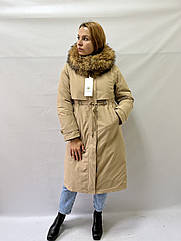 ЗИМОВА ЖІНОЧА КУРТКА З ХУТРОМ ЄНОТА