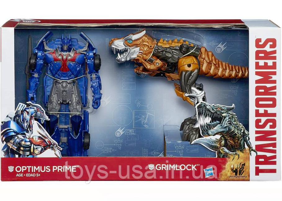 Іграшки трансфомери 2в1 Hasbro Грімлок і Оптимус Прайм, 22 см — Grimlock&Optimus Prime
