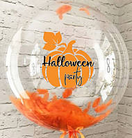 Наклейка Halloween party тыква Хеллоуин на 18"-20" (21*19 см) + монтажка