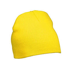 Класична в'язана шапка жовта 7580-14