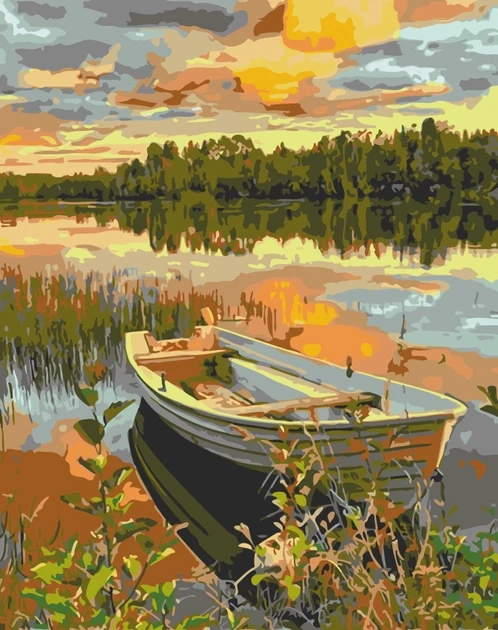 Набір для розпису "Пейзаж дитинства" 40*50 см, фото 1