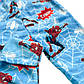 Тепла піжама дитяча Людина Павук CATT 118-128 блакитний, фото 6