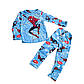 Тепла піжама дитяча Людина Павук CATT 118-128 блакитний, фото 2
