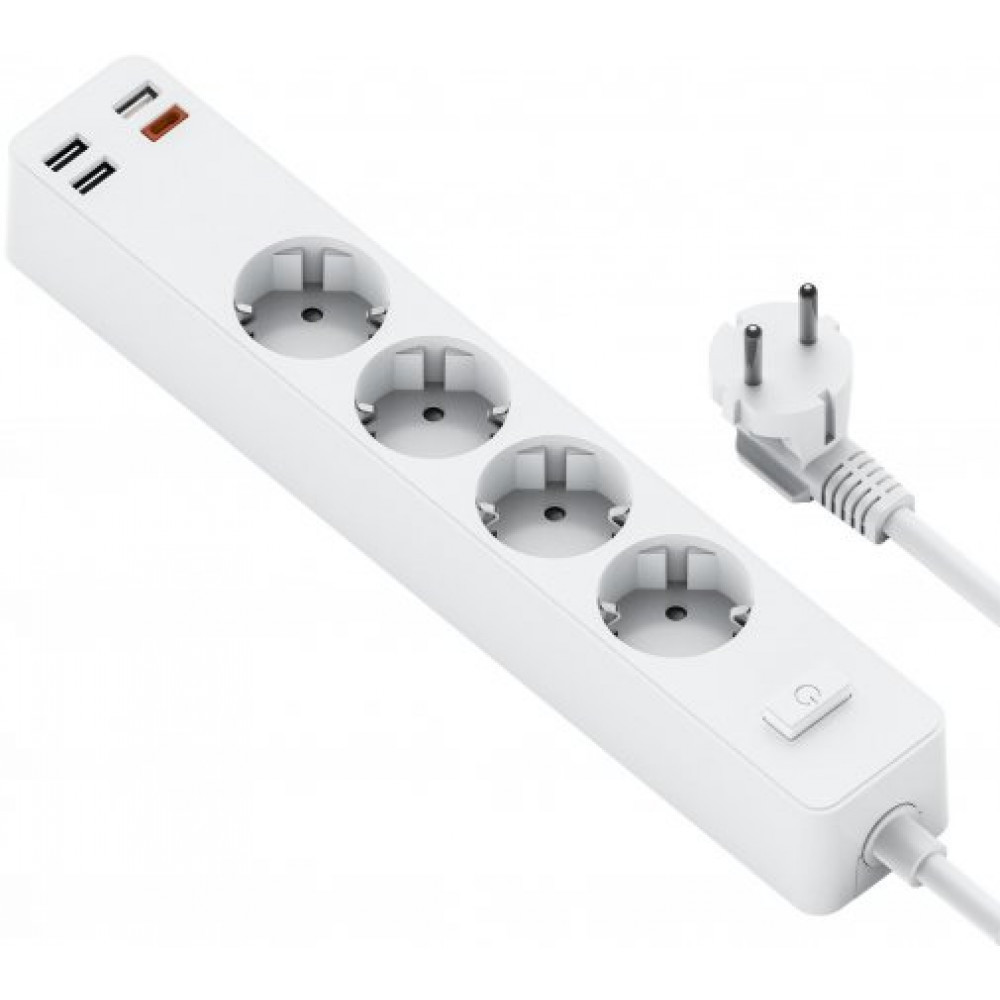 Фільтр живлення 3U 4P 1C 13A 1,6m WiWU U02UK3MW PD20W UK Plug — White
