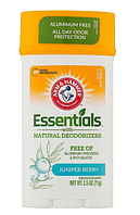 Arm & Hammer Essentials дезодорант с натуральными дезодорирующими веществами, можжевельник, 71 г