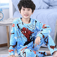 Пижама детская теплая Человек Паук CATT 118-128 голубой