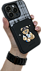 Чохол для IPhone Оригінальний чохол JANESPER “Bear series” Black iPhone 15, фото 3