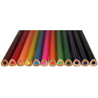 Набір кольорових олівців тригранні 12 кольорів CLASS PREMIUM (1912/1), фото 3