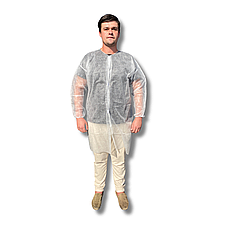 Халат одноразовий на липучках (застібка) L/XL, фото 4