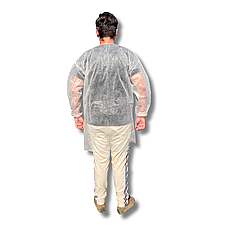 Халат одноразовий на липучках (застібка) L/XL, фото 3