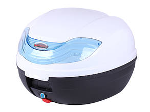 Кофр (багажник) для мотоцикла задній ТАТА YM-0815P (V-32L) 43×41×32 білий з чорним