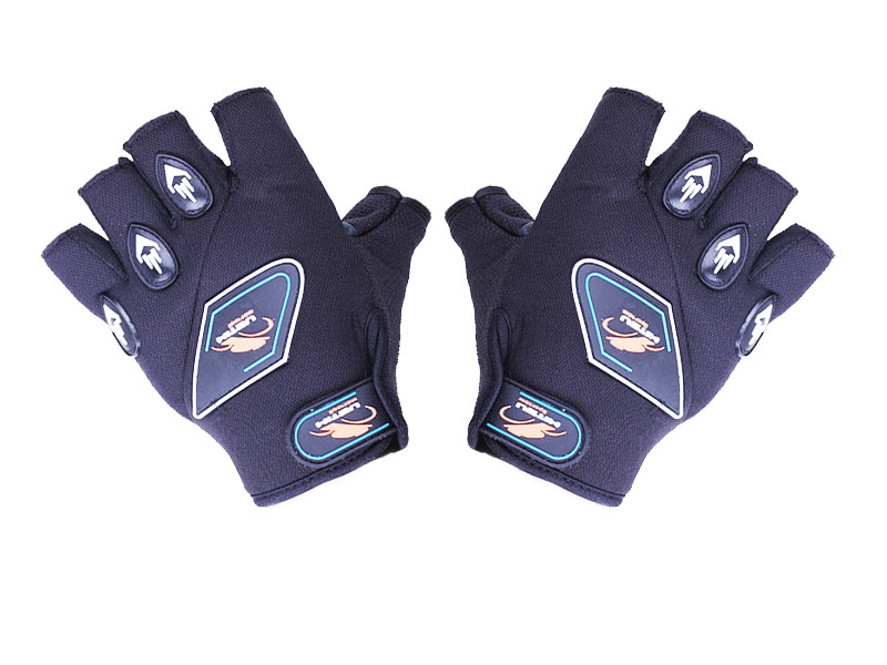 Мотоперчатки всесезонні без пальців VIRTUE YM001-15 size L мембрана карбон на липучці чорні, фото 1