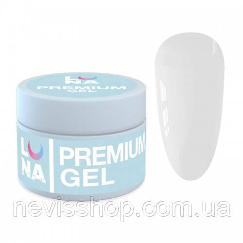Гель для нарощування Luna Premium Gel 01 прозорий 30 мл