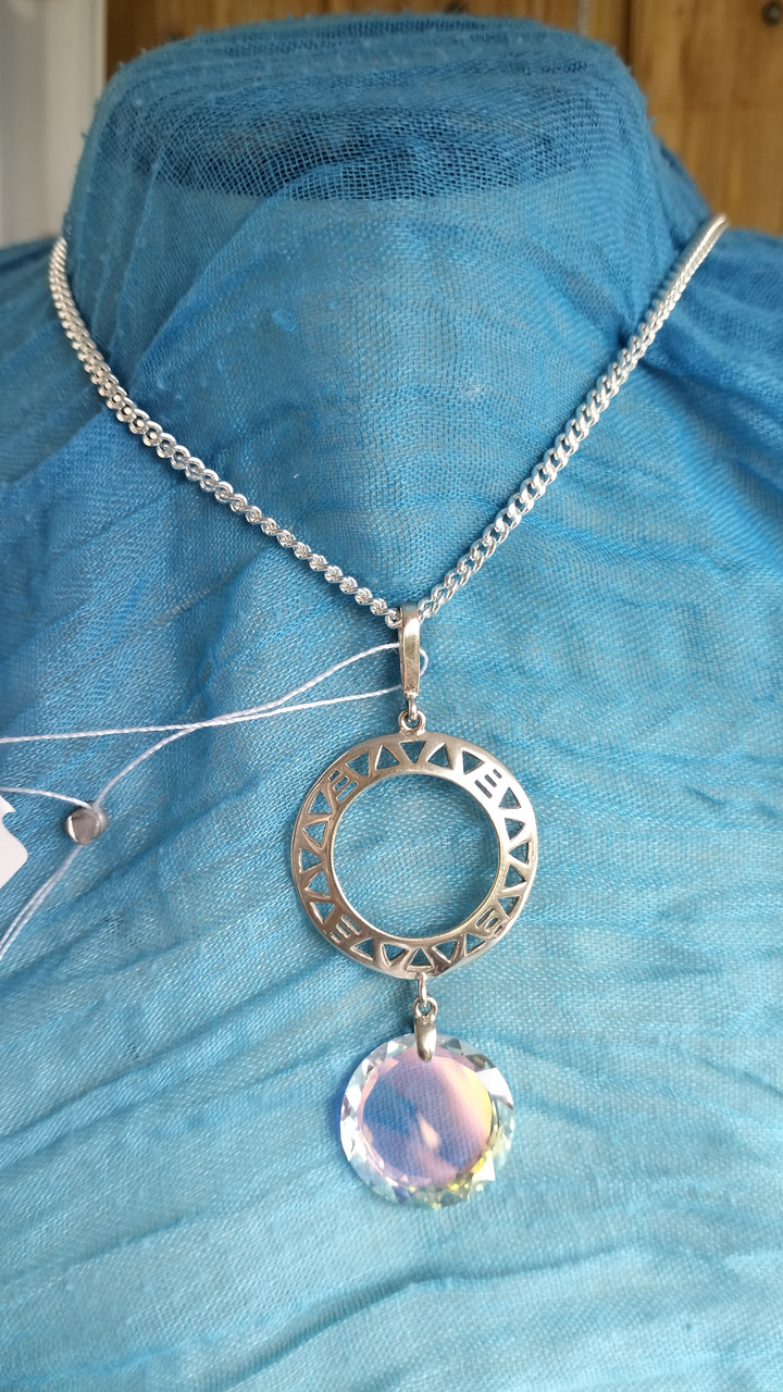 Срібний кулон із кристалом Swarovski