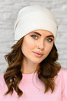 В'язана шапка "Стейсі" колір білий