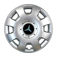 Колпаки колесные SJS с логотипом Mercedes R13 серебристый