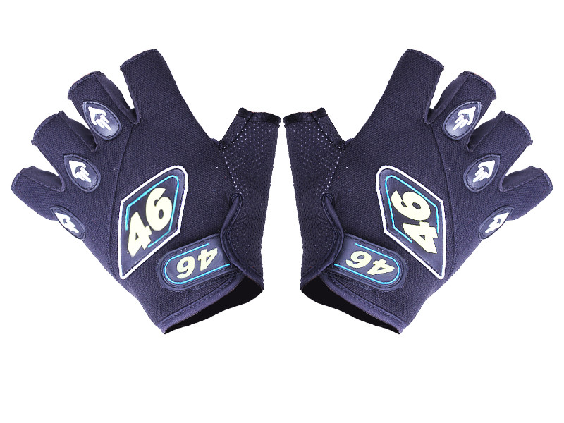 Мотоперчатки всесезонні без пальців VIRTUE size L мембрана на липучці чорні з білим, фото 1