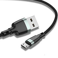 Дата кабель USB- microUSB USLION швидка зарядка, передача даних 3 A, 1 м.