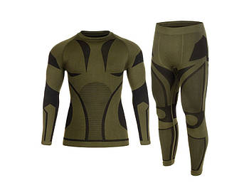 Термоактивна тактична білизна Mil-Tec 4-Way Stretch Performance Olive