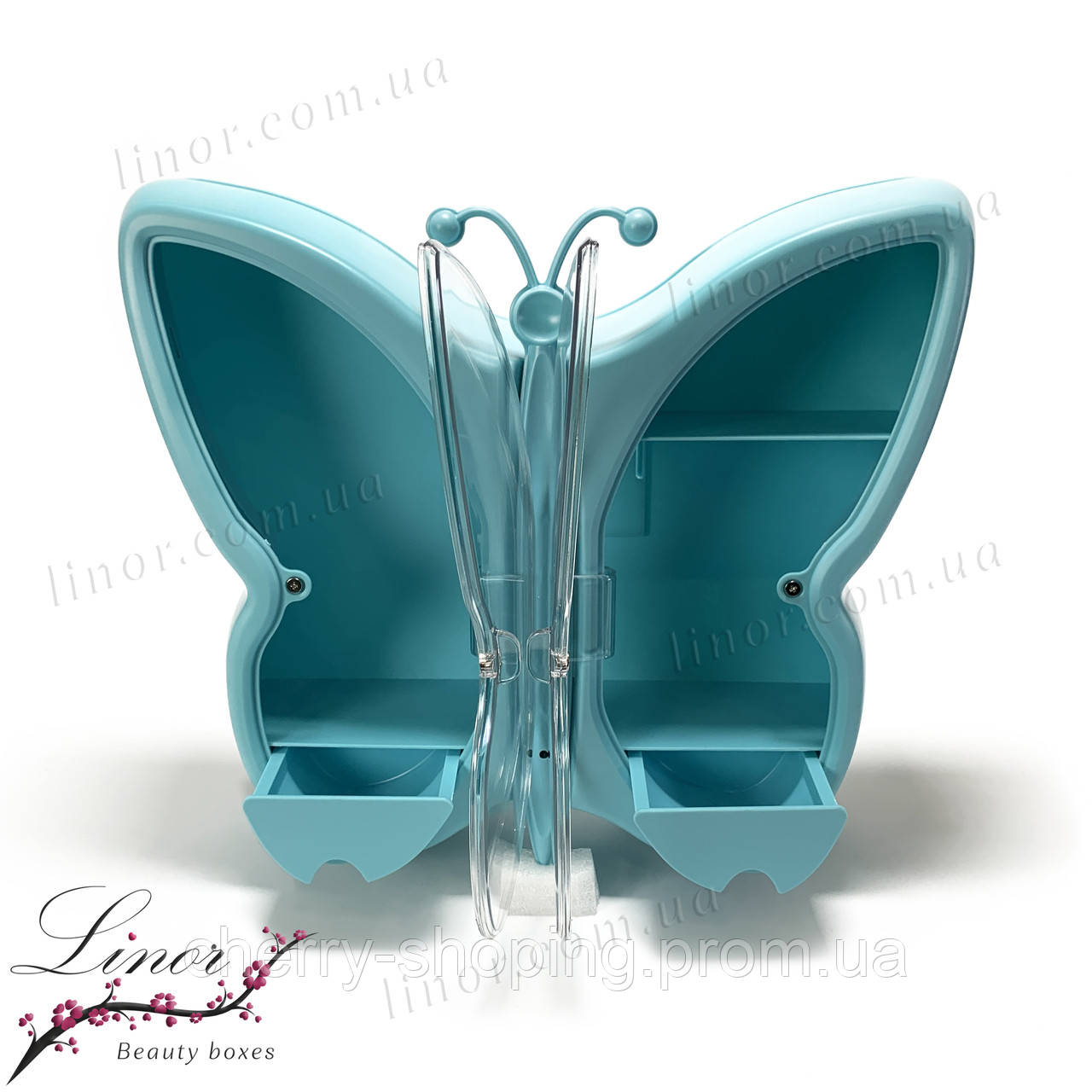 Beauty box "Butterfly" настенный 5 секций (Голубой) i - фото 5 - id-p1978687321