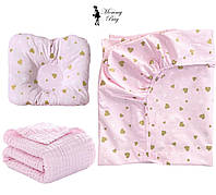Постільна білизна в дитячу кроватку Набір 3в1 RoyalBaby №16 Дитяча постіль для новонароджених комплект
