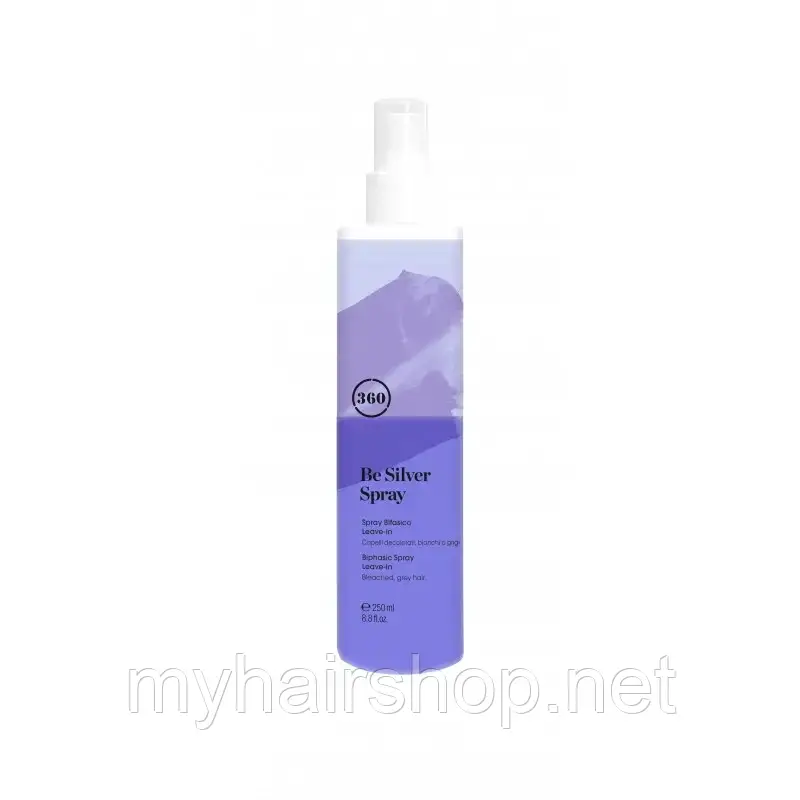 Двофазний спрей для світлого волосся 360 Be Silver Spray 250 мл