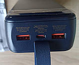 Remax RPP-522 (Blue, 30000 mA, QuickCharge, Ліхтарик 3 Вт, USB x 2 + TypeC x 1 ), фото 10