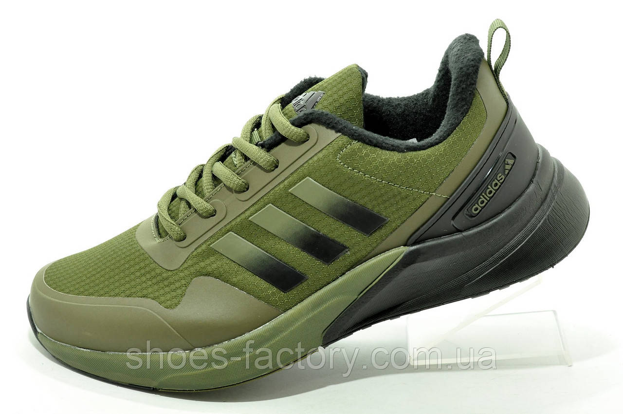 Термо кросівки Adidas чоловічі Адідас хакі зима 46р.