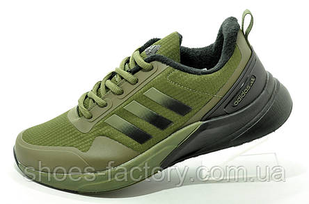 Термо кросівки Adidas чоловічі Адідас хакі зима 46р., фото 1