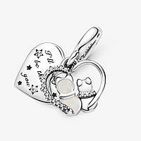 Срібний шарм Pandora Cats & Hearts Dangle Charm