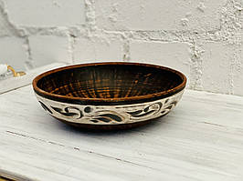 Миска для вареників 1л ангоб з червоної глини