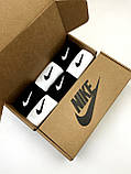 Подарунковий набір Високі чоловічі в крафт боксі Nike/найк — Білі-3 та чорні-3 в коробці 6 пар шкарпеток, фото 4