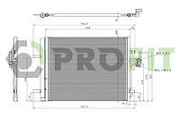 Радиатор кондиционера Ford Galaxy 06-15. Mondeo 07-14. S-MAX 06-14. LAND ROVER FREELANDER 06-14. Volvo S60