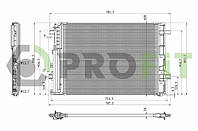 Радиатор кондиционера Mercedes A (W176) 12-18. B (W246) 11-18. GLA (X156) 13-