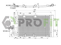 Радиатор кондиционера Opel Astra H 04-. Zafira B 05- (CDTI)